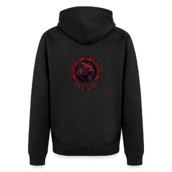 Tigre du Bengale roi tigre - Veste à capuche bio Premium Unisexe - noir - Dos - Nico (187cm)