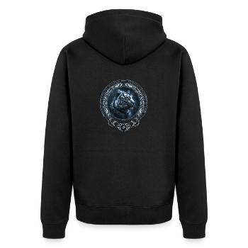 Tigre du Bengale roi tigre - Veste à capuche bio Premium Unisexe - noir - Dos - Nico (187cm)