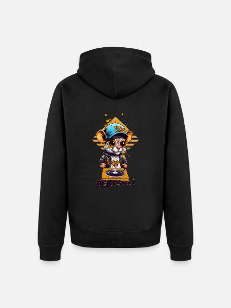 Rat DJ mignon - Veste à capuche bio Premium Unisexe -