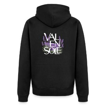 Valensole - Veste à capuche bio Premium Unisexe - noir - Dos - Nico (187cm)