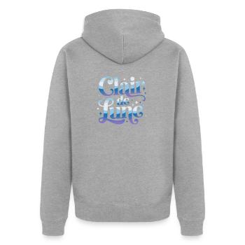 Clair de lune - Veste à capuche bio Premium Unisexe - gris chiné - Dos - Nico (187cm)