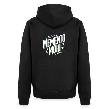 Memento mori - Veste à capuche bio Premium Unisexe - noir - Dos - Nico (187cm)