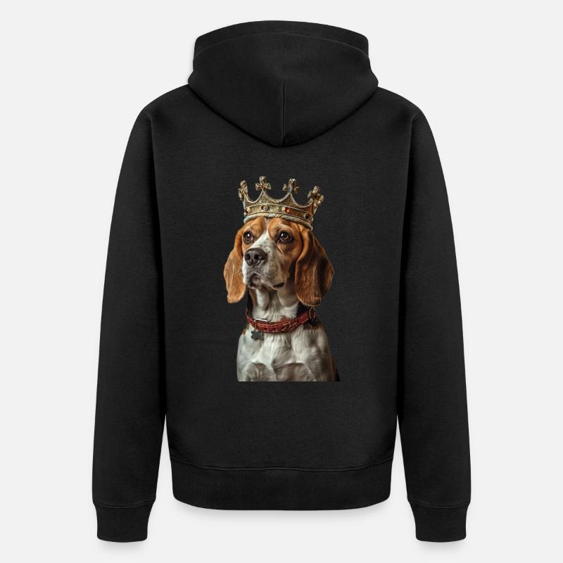 Beagle - Unisex Premium Bio Zip Hoodie - Schwarz