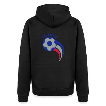 Football Logo France - Veste à capuche bio Premium Unisexe - noir - Dos - Nico (187cm)