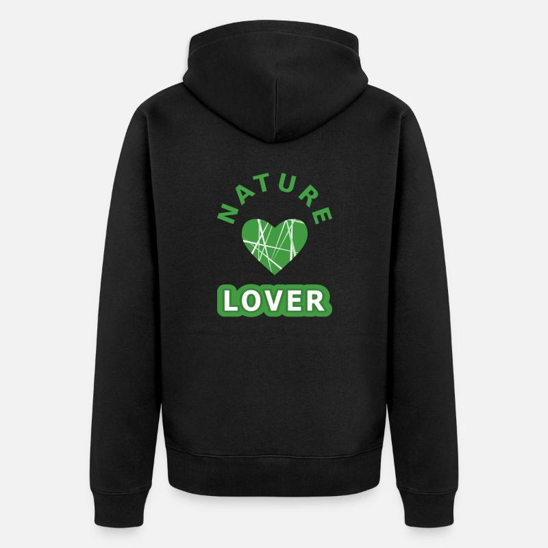 Nature Lover - vert - Veste à capuche bio Premium Unisexe - noir