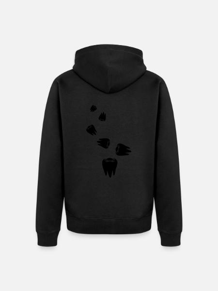 Zahn icon symbol - Unisex Premium Bio Zip Hoodie - Schwarz