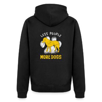 Bluetick Coonhound Gift Funny Saying - Unisex Premium Organic Zip Hoodie - black - Back - Nico (187cm)