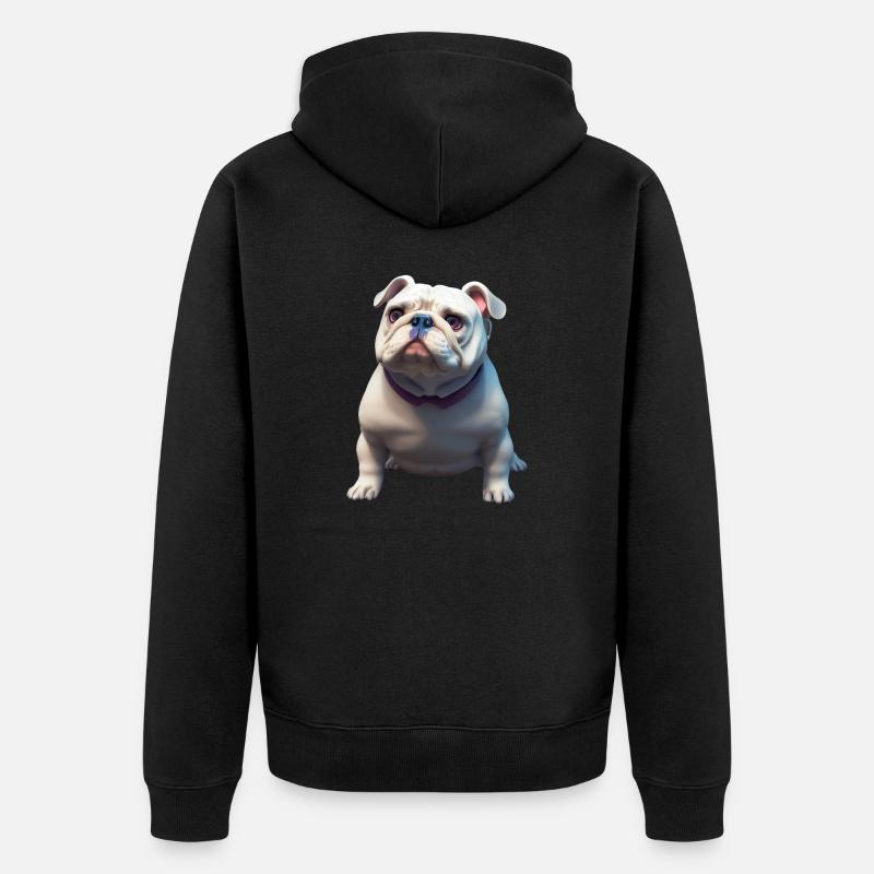 Vieux bouledogue anglais - Veste à capuche bio Premium Unisexe - noir