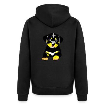 Rottweiler Chien Rottweiler Puppy Puppy Dogs - Veste à capuche bio Premium Unisexe - noir - Dos - Nico (187cm)