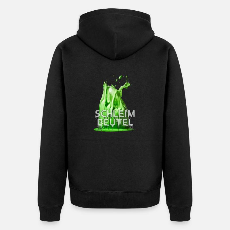 Schleimbeutel - Unisex Premium Bio Zip Hoodie - Schwarz