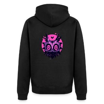 Heart Mask Graffiti - Streetwear Style T-Shirt - Unisex Premium Organic Zip Hoodie - black - Back - Nico (187cm)
