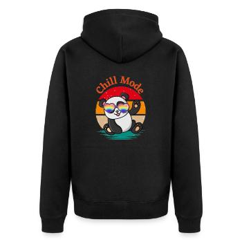 Un panda mignon portant des lunettes de soleil - Veste à capuche bio Premium Unisexe - noir - Dos - Nico (187cm)