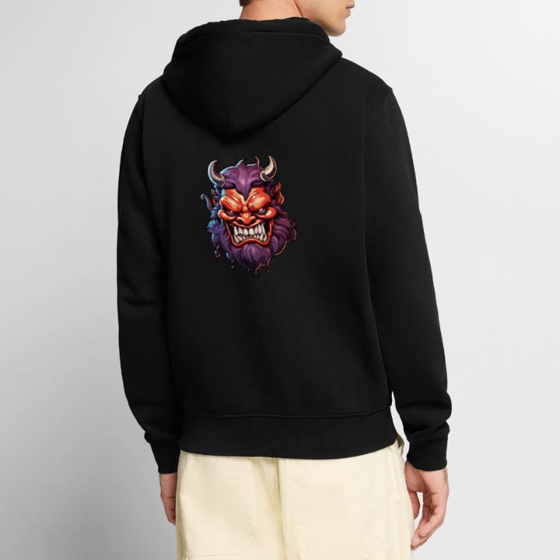 Devil / Hell / Horror / Devilish / Evil Unisex Premium Organic Zip Hoodie