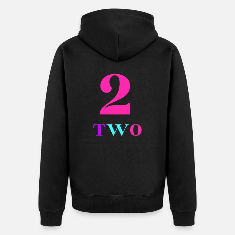 Two-2e anniversaire - Veste à capuche bio Premium Unisexe - noir