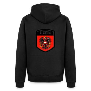 Austria Europe Alps Landmark Vienna - Unisex Premium Organic Zip Hoodie - black - Back - Nico (187cm)
