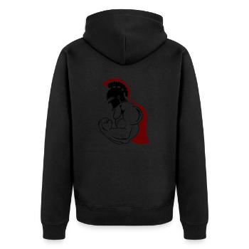Spartiate fort - Veste à capuche bio Premium Unisexe - noir - Dos - Nico (187cm)