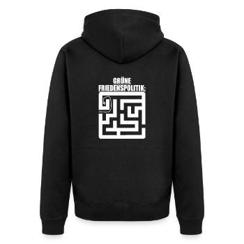 Witze Grüne Die Grünen Habeck Baerbock Partei Öko - Unisex Premium Bio Zip Hoodie - Schwarz - Hinten - Nico (187cm)