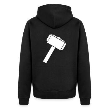 Marteau 01 - Veste à capuche bio Premium Unisexe - noir - Dos - Nico (187cm)