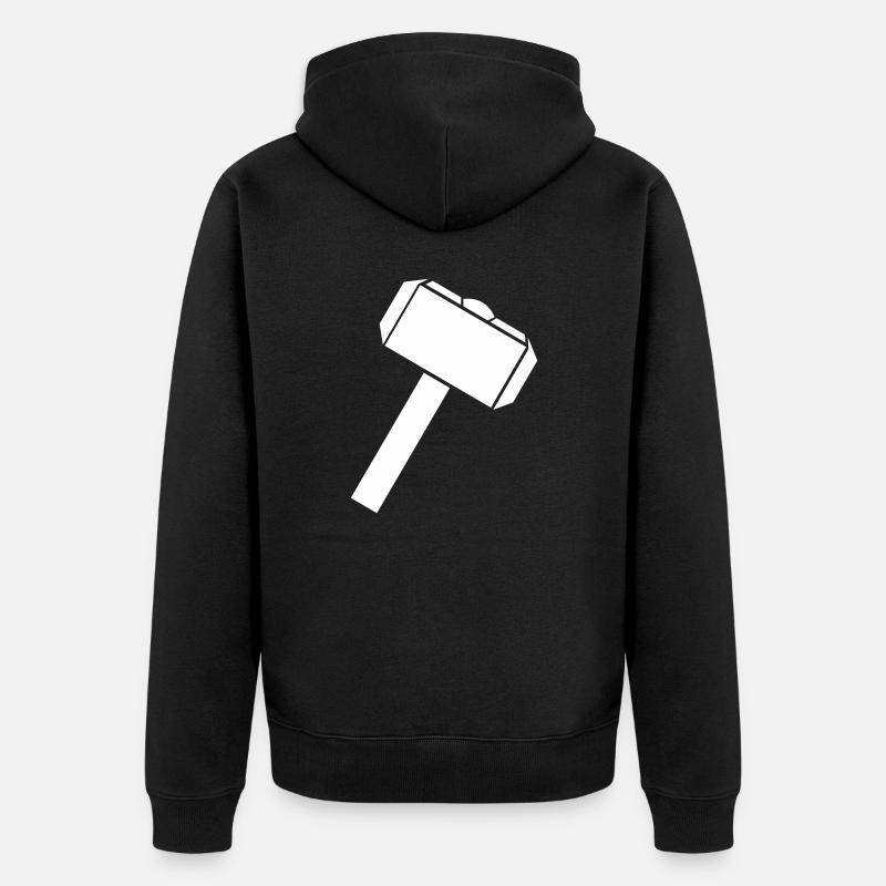 Marteau 01 - Veste à capuche bio Premium Unisexe - noir