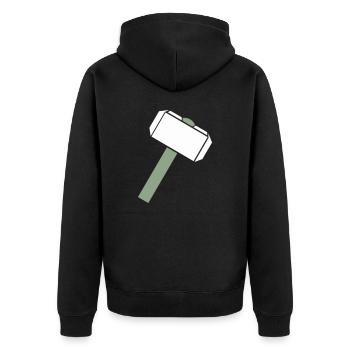 Marteau 02 - Veste à capuche bio Premium Unisexe - noir - Dos - Nico (187cm)