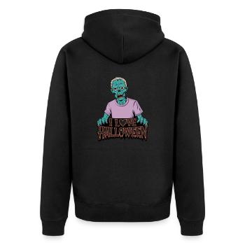 I love Halloween - Veste à capuche bio Premium Unisexe - noir - Dos - Nico (187cm)