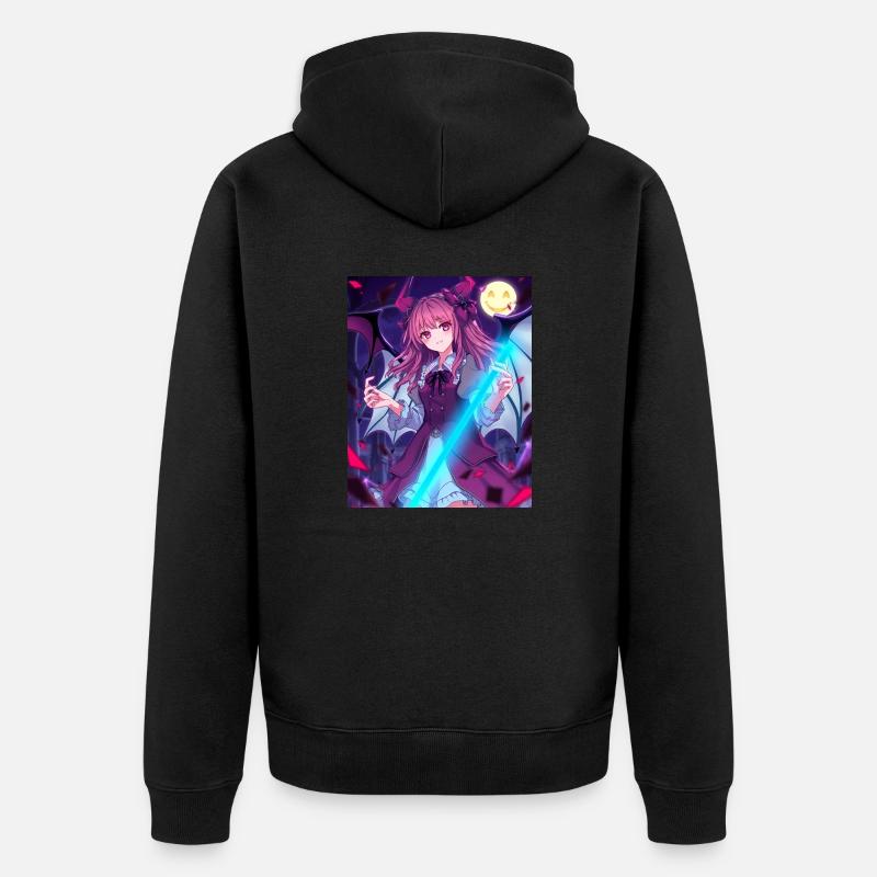 Conception d’anime Hellow - Veste à capuche bio Premium Unisexe - noir