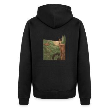 Errer loin, guérir en profondeur – Randonnée & Nature - Veste à capuche bio Premium Unisexe - noir - Dos - Nico (187cm)