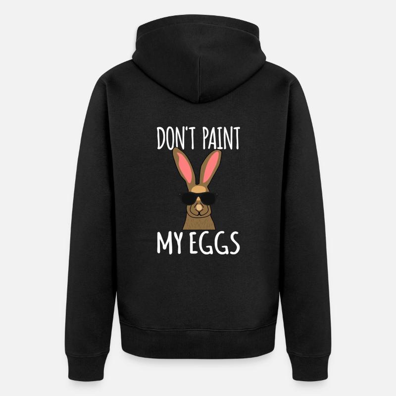 Lapin de Pâques - Veste à capuche bio Premium Unisexe - noir