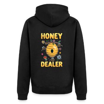 Marchand de miel Apiculteur Abeille Whisperer Bee - Veste à capuche bio Premium Unisexe - noir - Dos - Nico (187cm)