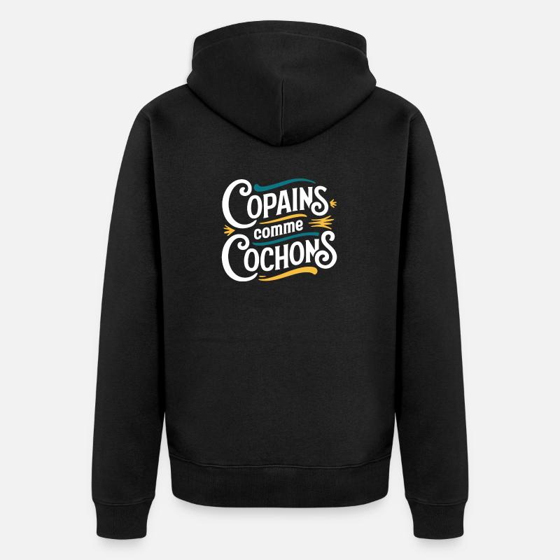 Copains comme cochons - Veste à capuche bio Premium Unisexe - noir