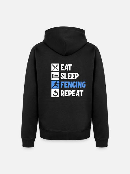 Fencing - Unisex Premium Organic Zip Hoodie - black
