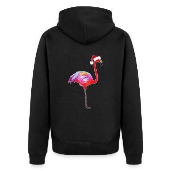 Un autre flamant rose de Noël - Veste à capuche bio Premium Unisexe - noir - Dos - Nico (187cm)