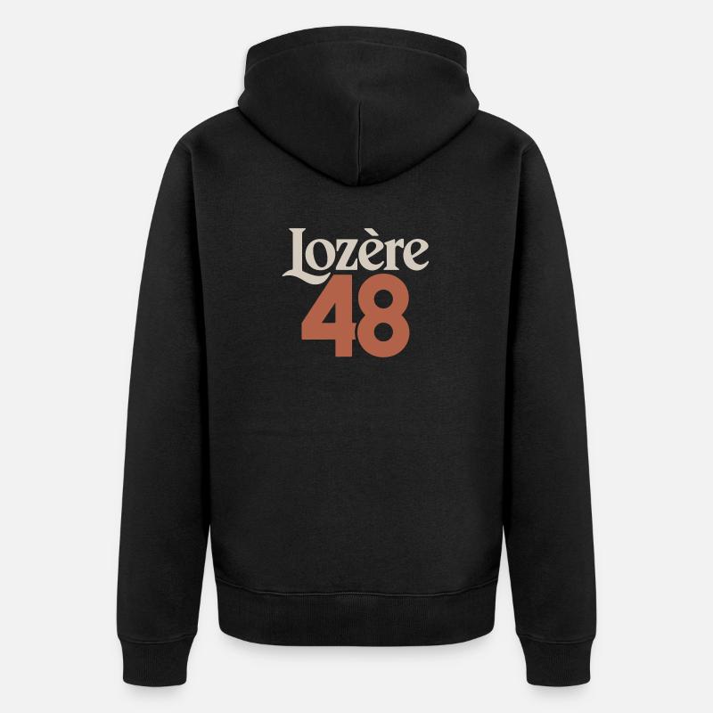 Lozère 48 - Veste à capuche bio Premium Unisexe - noir