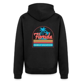 Vacances en famille en Floride - Veste à capuche bio Premium Unisexe - noir - Dos - Nico (187cm)