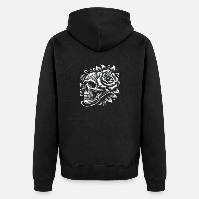 Contraste éternel - Veste à capuche bio Premium Unisexe - noir