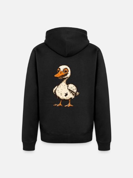 Goose Halloween Zombie - Unisex Premium Organic Zip Hoodie - black