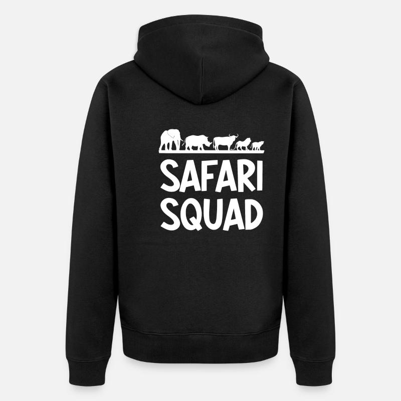 Escouade Safari - Veste à capuche bio Premium Unisexe - noir