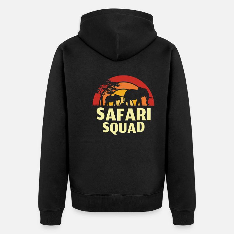 Escouade Safari - Veste à capuche bio Premium Unisexe - noir