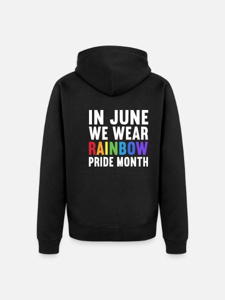 LGBT - Unisex Premium Organic Zip Hoodie - black