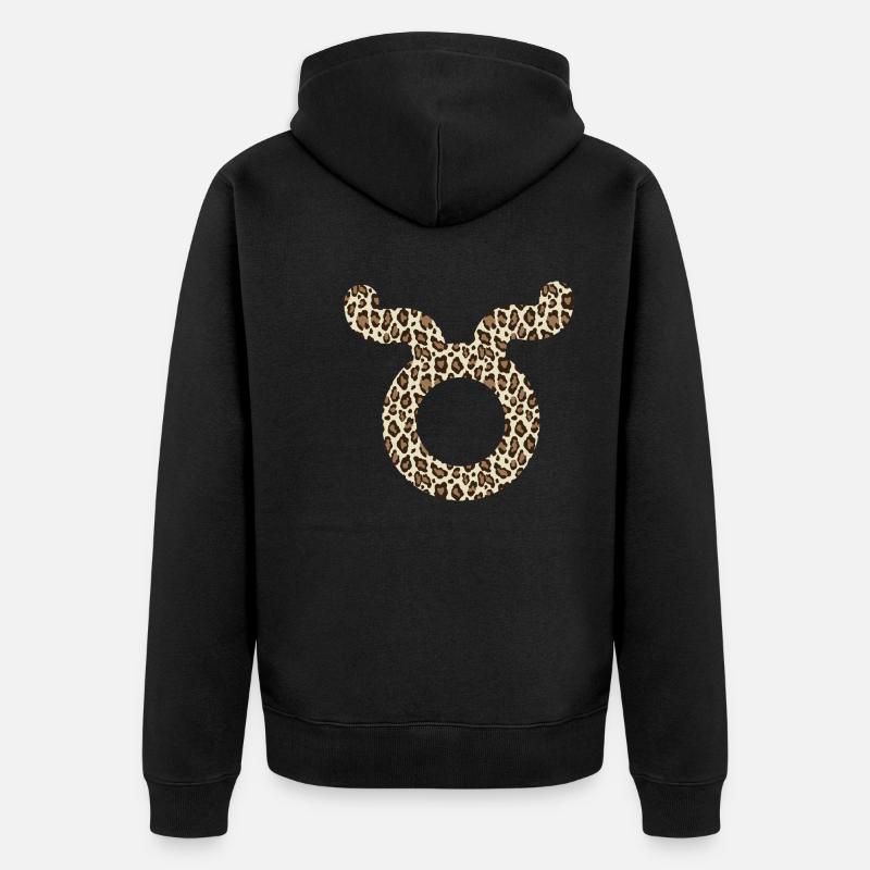 Signe du zodiaque Taureau - Veste à capuche bio Premium Unisexe - noir