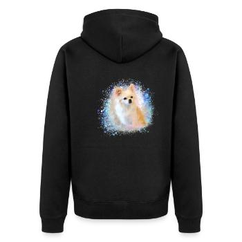 chinchilla, graffiti, peinture, bébé, bleu - Veste à capuche bio Premium Unisexe - noir - Dos - Nico (187cm)