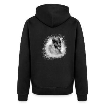 german shepherd, dog, graffiti, German shepherd, - Unisex Premium Organic Zip Hoodie - black - Back - Nico (187cm)