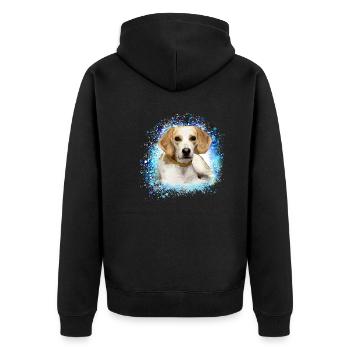 Harrier,Chien,Beagle,Graffiti,Peinture - Veste à capuche bio Premium Unisexe - noir - Dos - Nico (187cm)