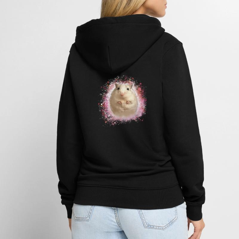 Springmaus,maus,graffiti,malerei,spitzmaus Unisex Premium Bio Zip Hoodie