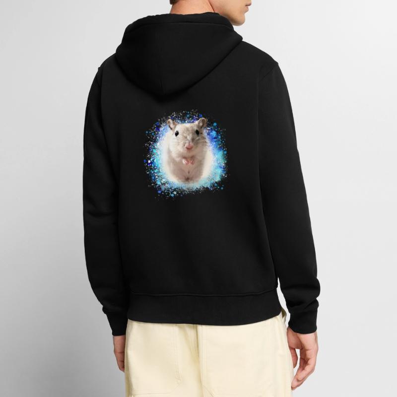 Springmaus,maus,graffiti,malerei,spitzmaus Unisex Premium Bio Zip Hoodie