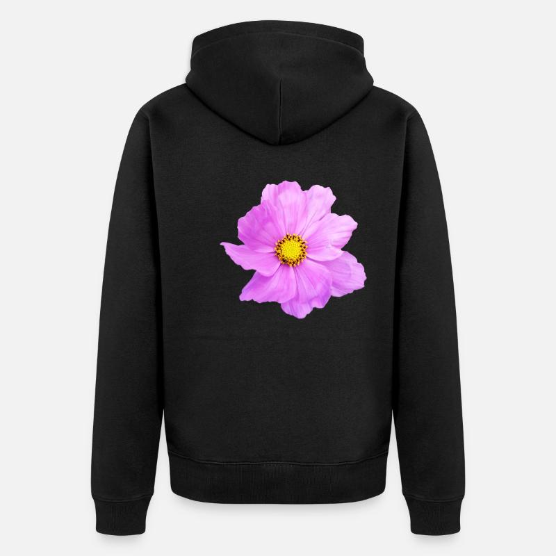 Fleur, floral, fleurs, fleur - Veste à capuche bio Premium Unisexe - noir