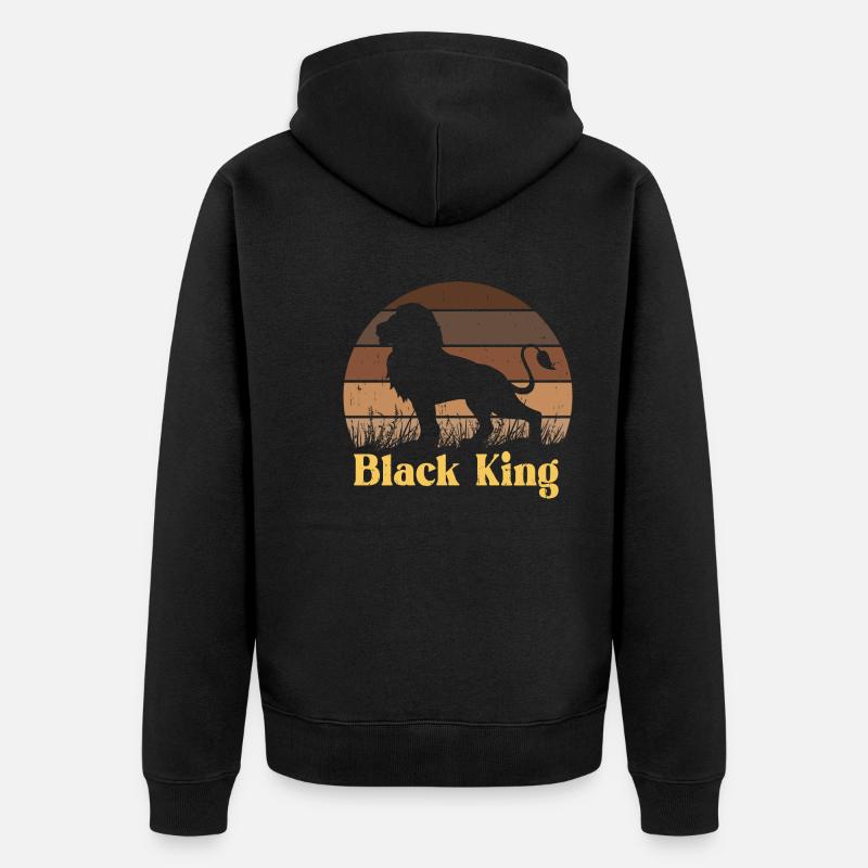 Roi Noir - Veste à capuche bio Premium Unisexe - noir