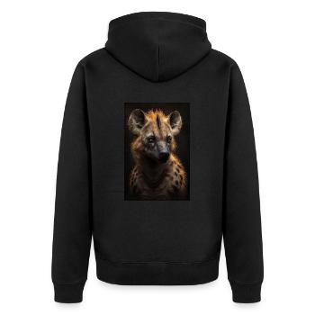 Hyène Animal Afrique - Veste à capuche bio Premium Unisexe - noir - Dos - Nico (187cm)