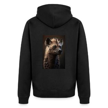 Hyène Animal Afrique - Veste à capuche bio Premium Unisexe - noir - Dos - Nico (187cm)