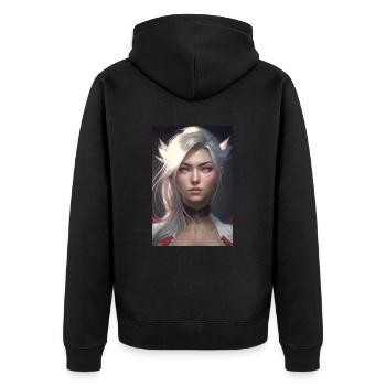 Anime Girl Anime Girl Waifu Otaku Beautiful - Veste à capuche bio Premium Unisexe - noir - Dos - Nico (187cm)